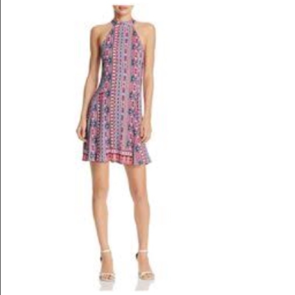 NWT Aqua Halter Top India print dress. Size S.